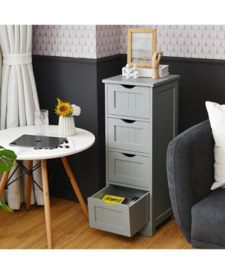 Floor Storage Cabinet Bathroom Organizer Free Standing Drawers