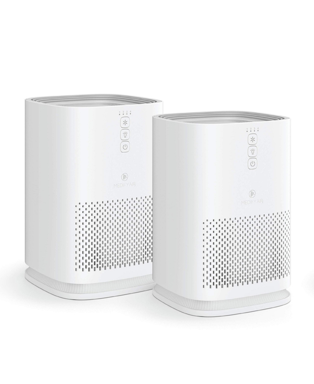 Medify Air MA-14 Air Purifier - 400 sq ft Coverage - Small Air Purifier with HEPA Filters - Quiet Air Purifier for Bedroom & Office - Includes Baby-Friendly Night Light - White  2-Pack