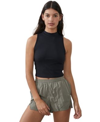 COTTON ON Women's Rib Mock Neck Tank Top - Macy's