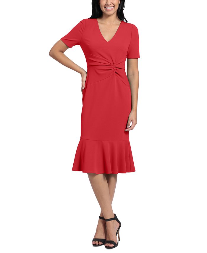 London Times Petite Twisted Sheath Dress Macy s