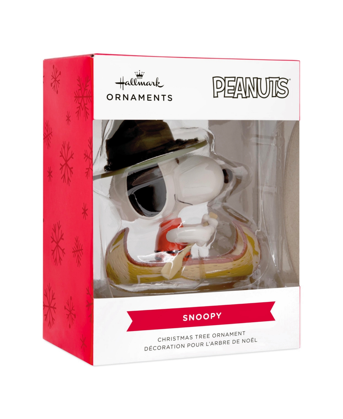 Hallmark Christmas Ornament Peanuts Snoopy In Canoe In Multi-colored