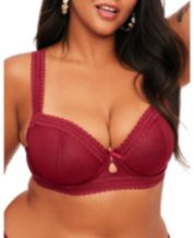 4b Holiday Christmas Racerback Red Cacique Demi Lace Bra, Bras
