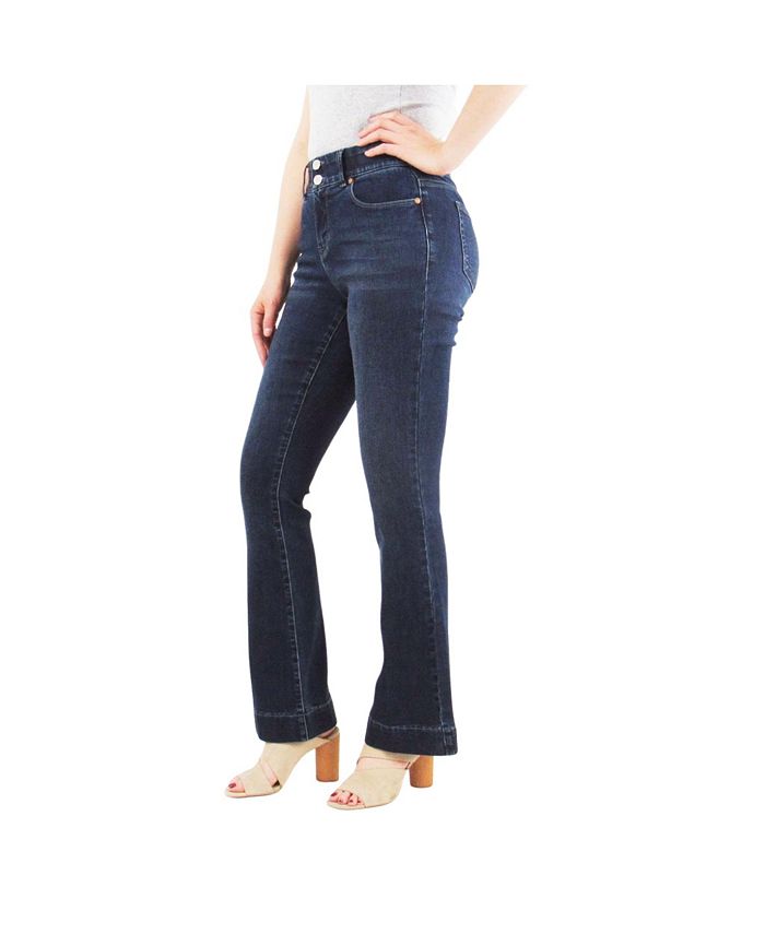 Indigo Poppy Women's Tummy Control Bootcut Jeans with Wide Hem Macy's