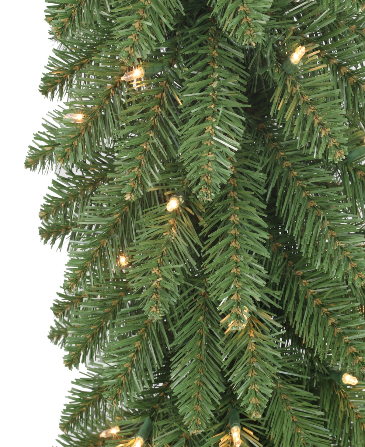 Puleo 6' Pre-lit Alpine Artificial Pencil Tree In Green