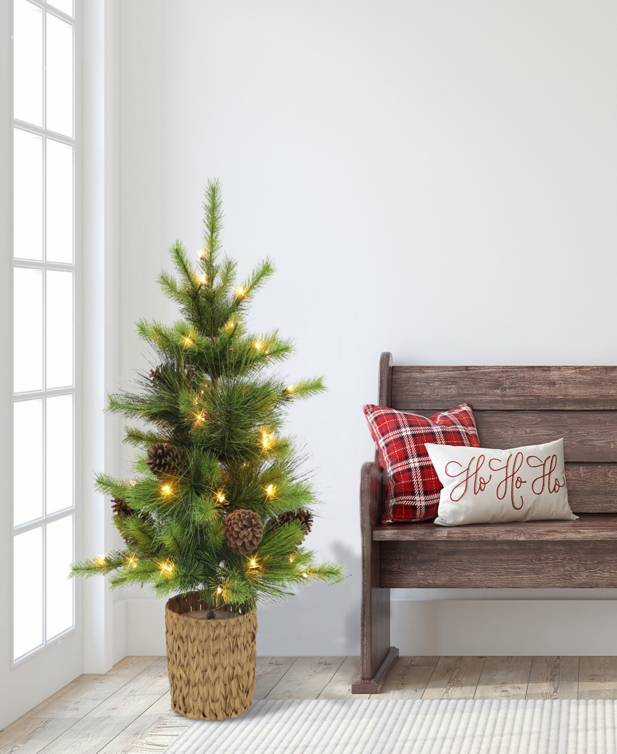 Puleo Pre-Lit Potted Artificial Tree