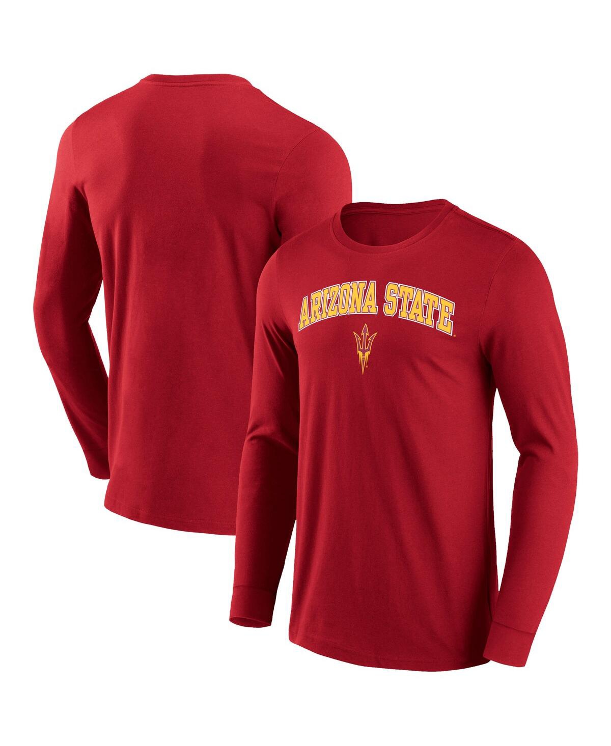 Fanatics Men's  Maroon Arizona State Sun Devils Campus 2.0 Long Sleeve T-shirt In Maroon