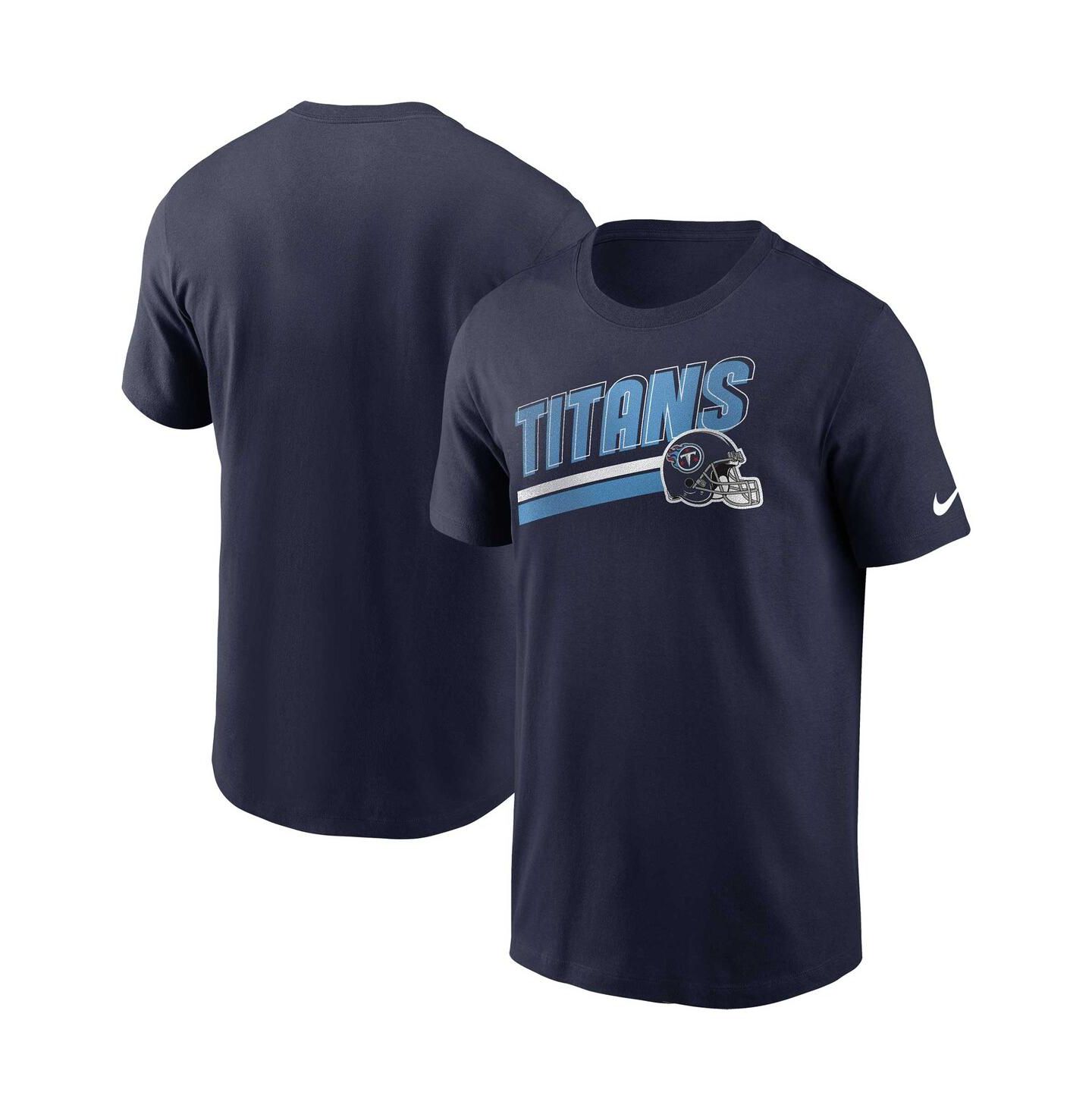 Мужская футболка Nike Navy Tennessee Titans Essential Blitz Lockup — фото 3