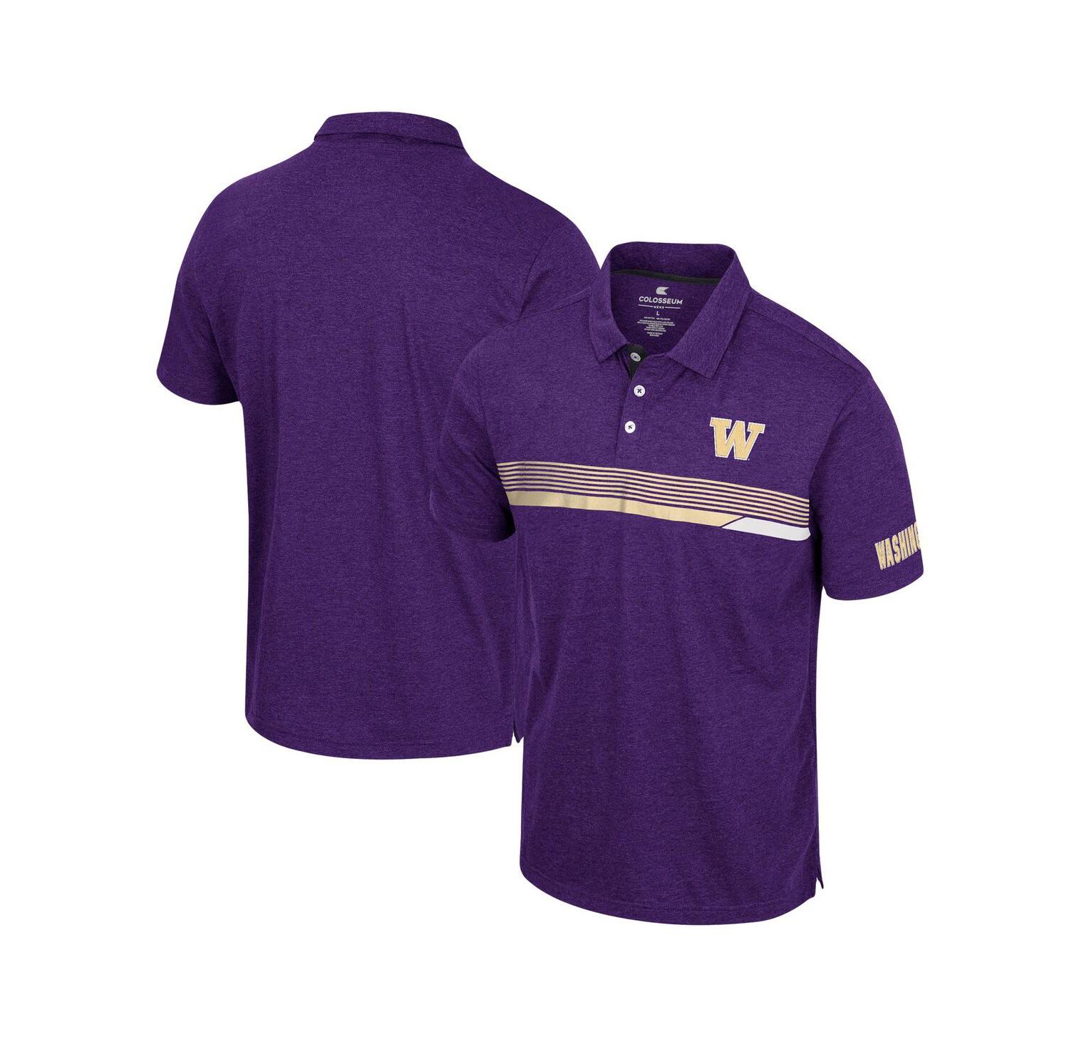 Men's Purple Washington Huskies No Problemo Polo Shirt