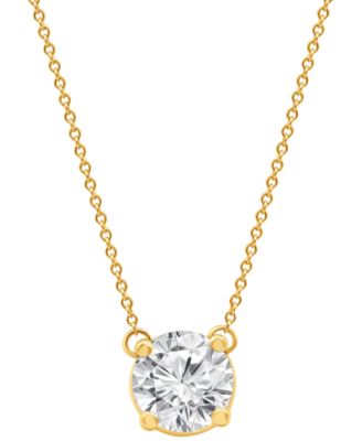 Certified Lab Grown Diamond Solitaire Pendant 18" Necklace (2-1/4 ct. t.w.) in 14k Gold
