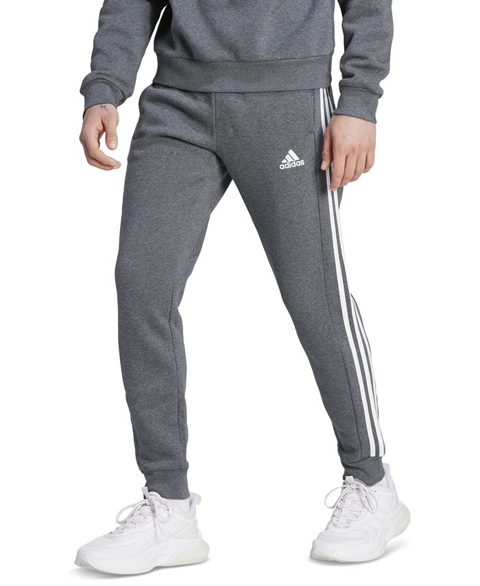 adidas Men's Essentials 3-Stripes Regular-Fit Fleece Joggers - Macy's