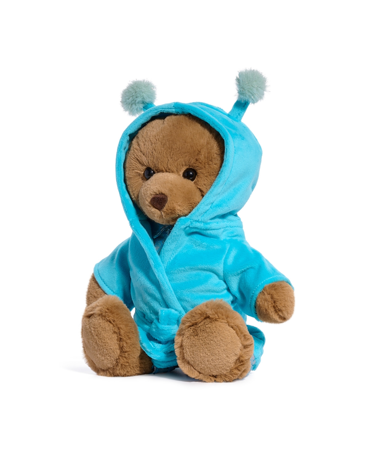 Shop Geoffrey's Toy Box 9.5" Toy Plush Teddy Bear With Robe, Created For Macys In Pastel Blue