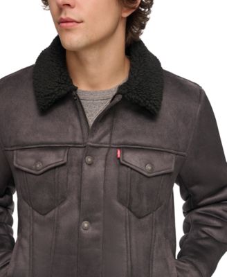 Men's Relaxed-Fit Faux-Shearling Trucker Jacket  