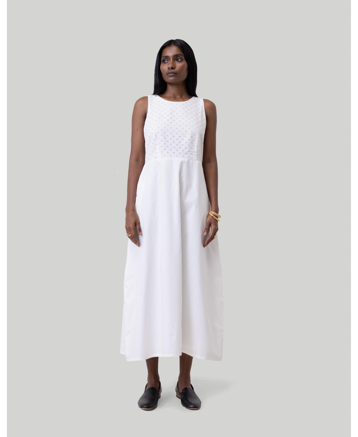 Women's Cross-back Midi Dress - White