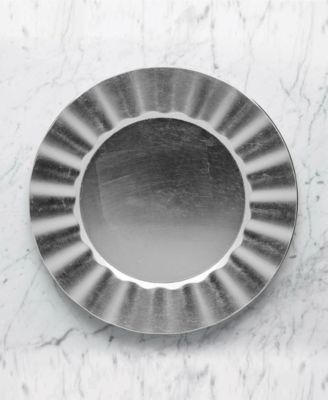 Round Ruffled Charger Plate 12 Piece Dinnerware Set, Service for 12