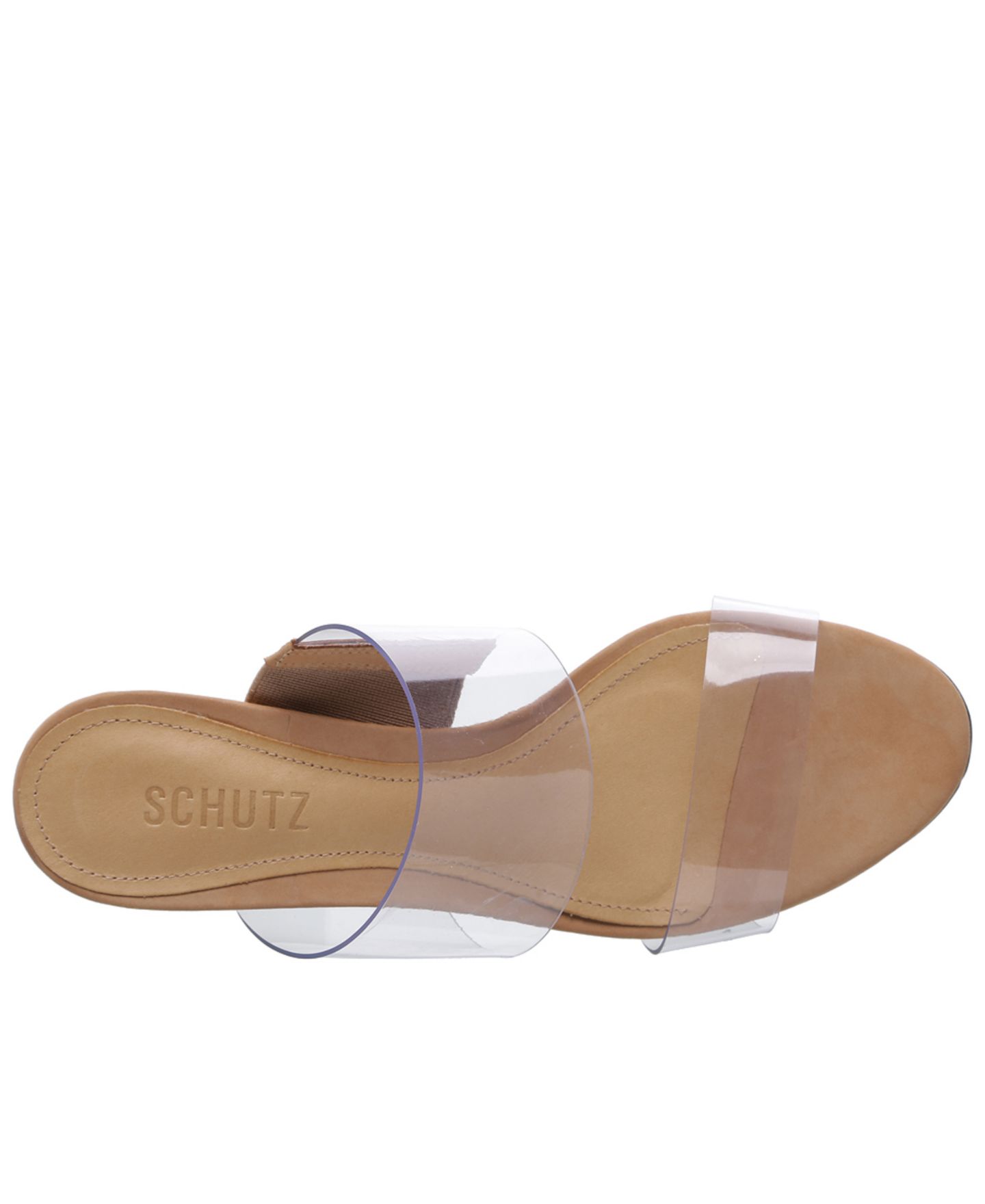 Женские сандалии Schutz Victorie Mid Block Heel, цвет: Медовый бежевый / Прозрачный — фото 5