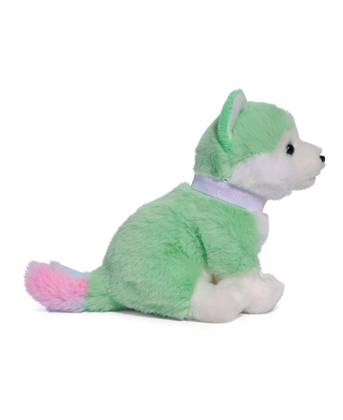 Shop Geoffrey's Toy Box Closeout!  6" Fancy Pets Plush Husky Puppy, Created For Macys In Pastel Green