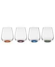 JoyJolt Hue Stemless Wine Glasses, Set of 6 - Macy's