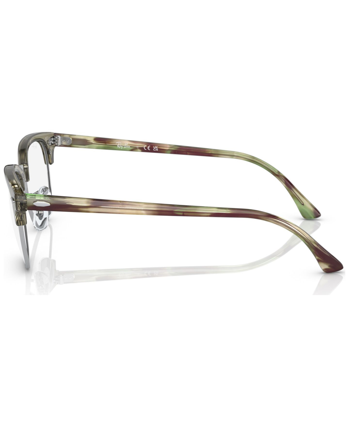 Очки Ray-Ban Unisex Square Plastic RB5154 Clubmaster Eyeglasses, цвет: Прозрачный зелёный — фото 5