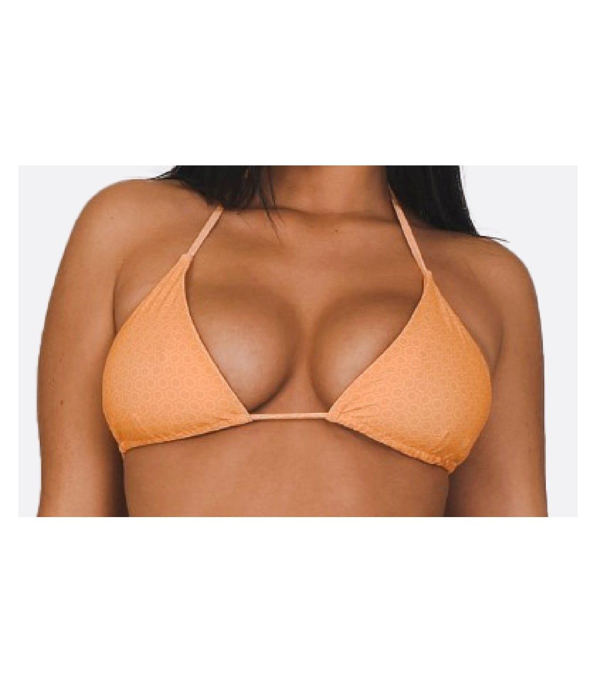 Oosc Women's Tangerine Squeeze Triangle Bikini Top