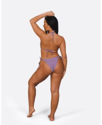 Women's Checkmate Tie Side Bikini Bottoms