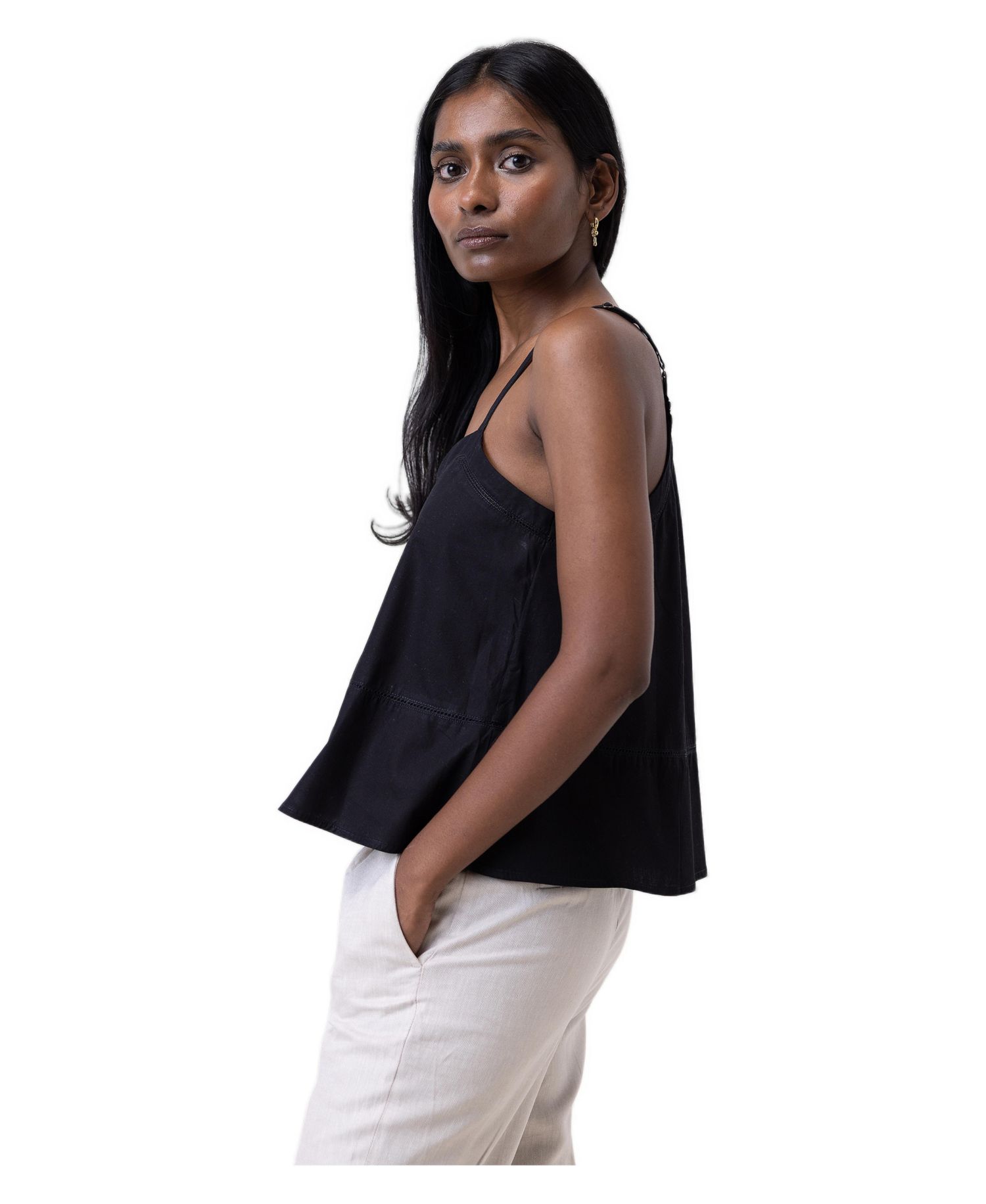 Women's V-neck Camisole with Lace