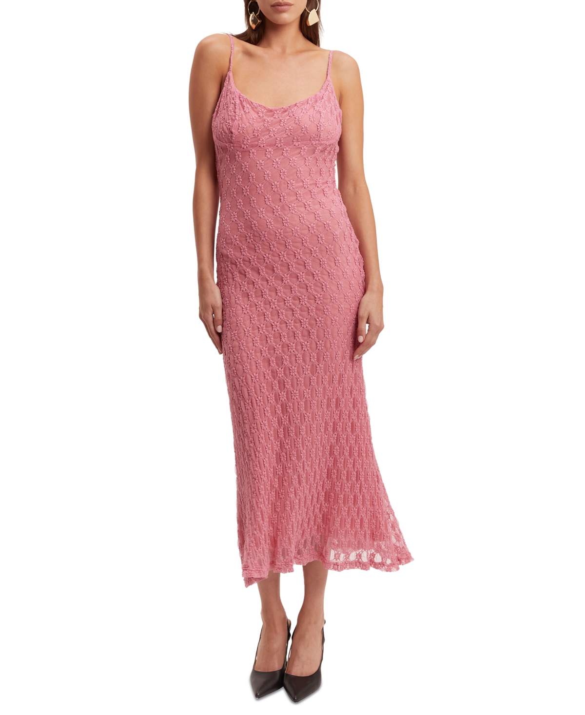 Shop Bardot Women's Adoni Mesh Slip Dress In Lili Pink