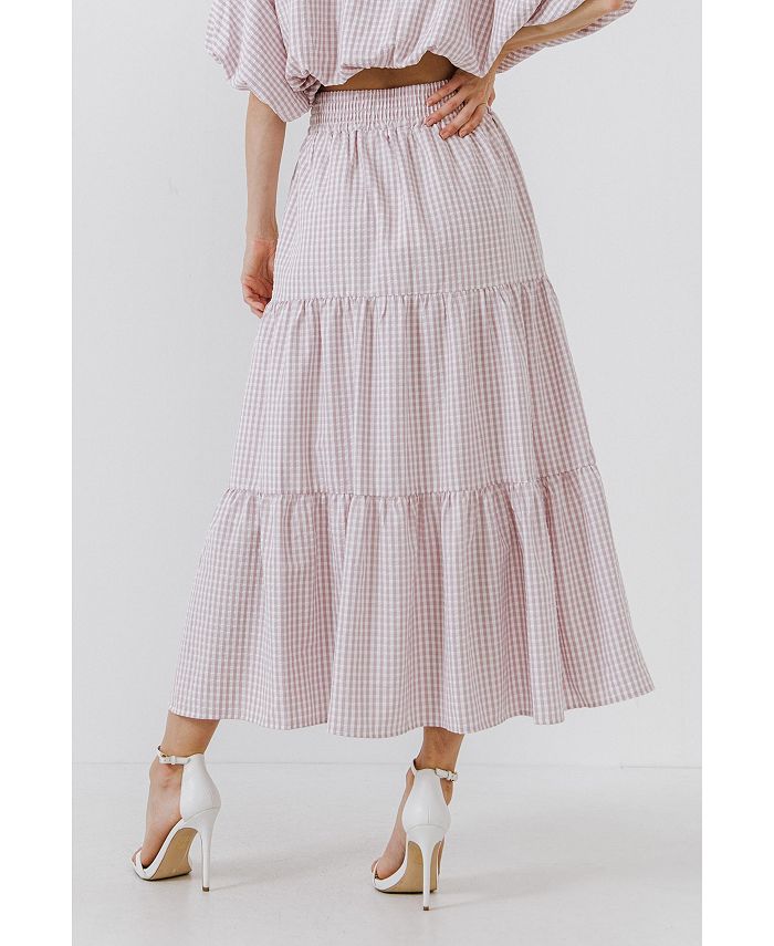 English Factory Women's Tiered Maxi Skirt - Macy's