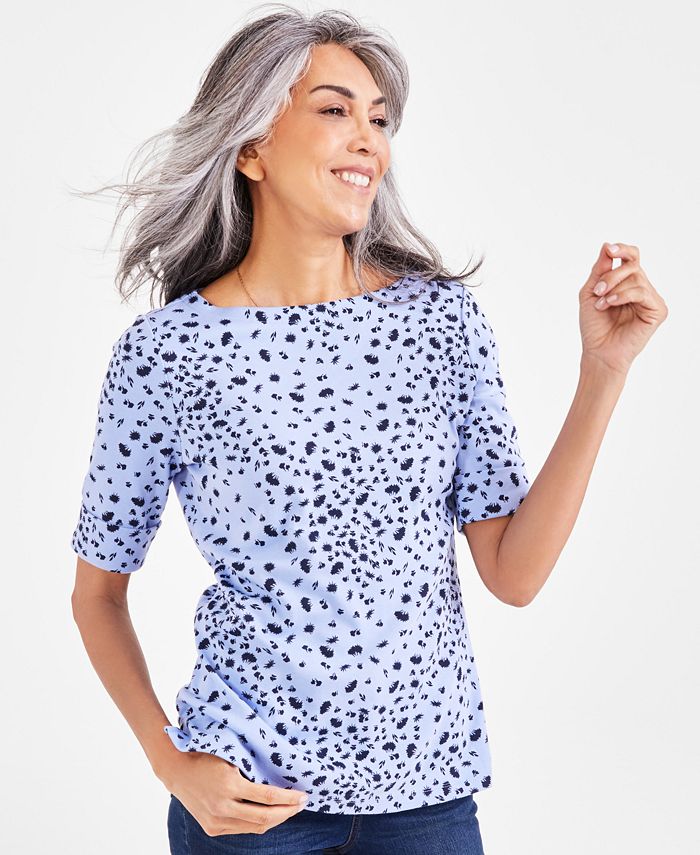 Macy's elbow sleeve discount top