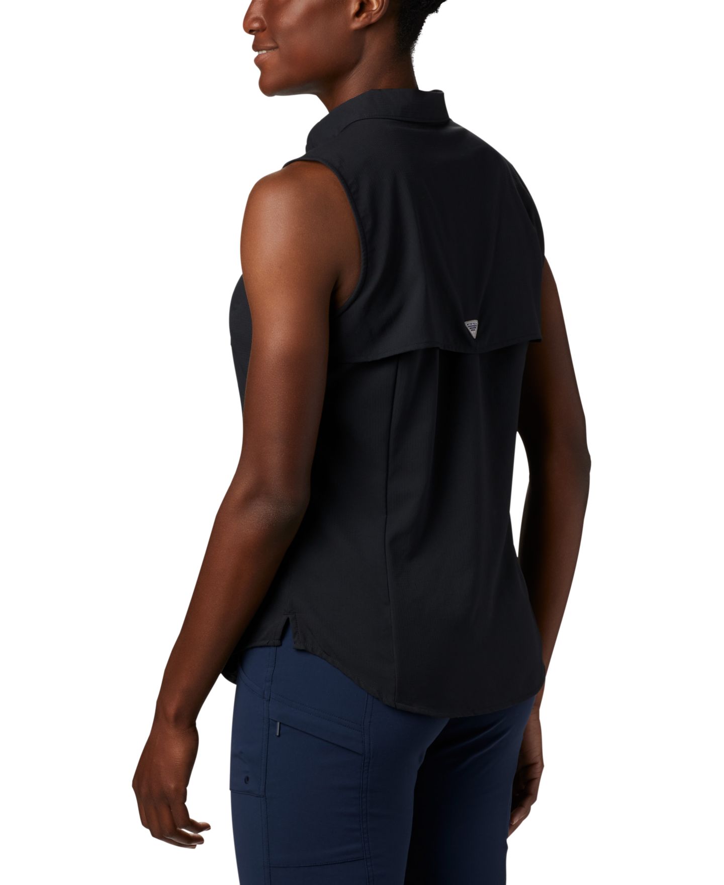 Женская рубашка Columbia Tamiami Sleeveless Shirt, цвет: Чёрный — фото 5
