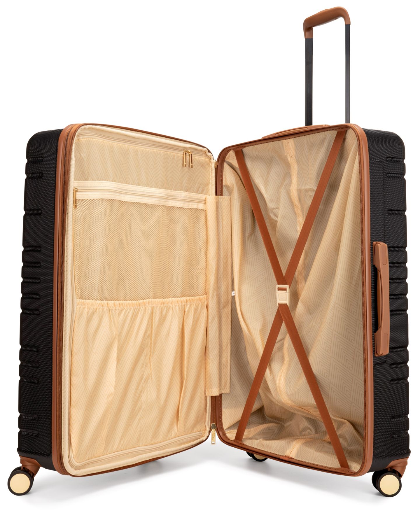 Набор чемоданов Miami CarryOn Brickell из 3 шт., расширяемые, на колёсах, ретро, цвет: Чёрный — фото 5