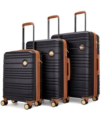 Brickell 3 Piece Expandable Retro Spinner Luggage Set