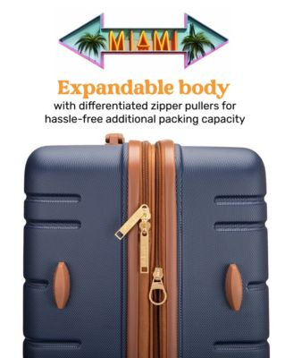 Brickell 3 Piece Expandable Retro Spinner Luggage Set