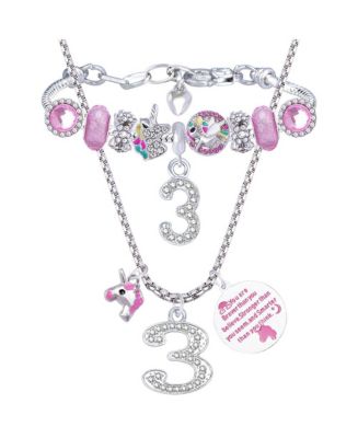 Meant2tobe 3rd Birthday Gifts for Little Girl: Necklace, Bracelet, and ...