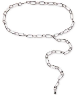 Steve Madden - Women's Paperclip & Twisted Ring Chain Belt