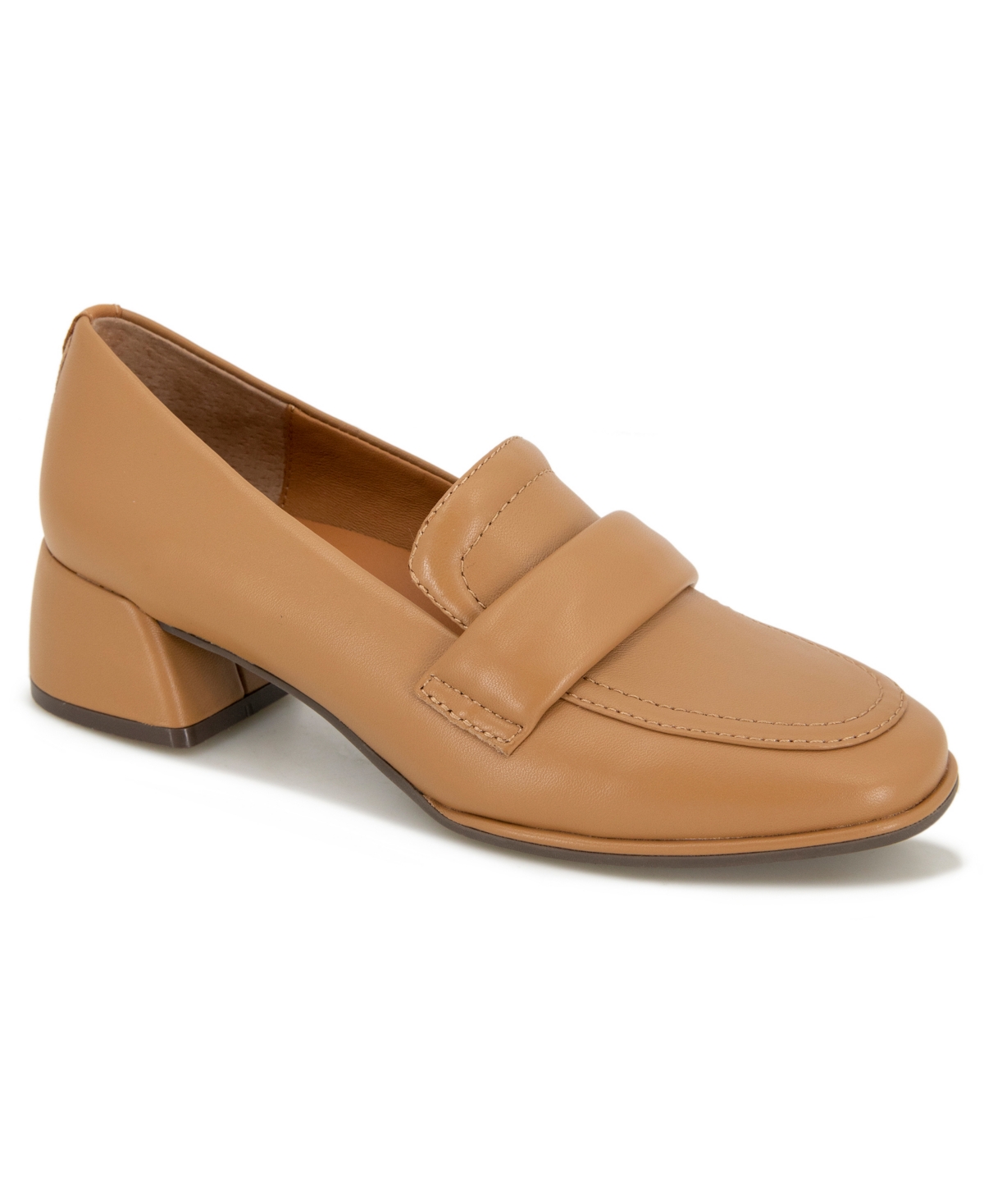 Women's Easton Block Heel Loafer - Camel Leather