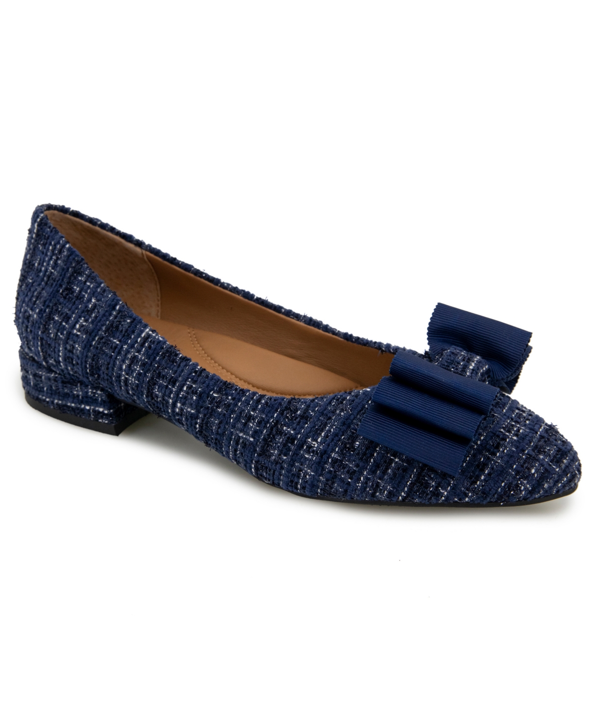 Gentle Souls Women's Atlas Flat Heel Sandal - Navy Fabric - Polyester