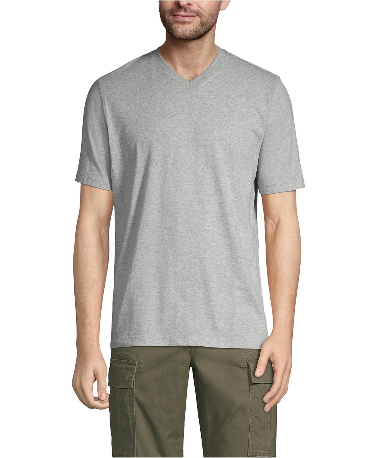 Men's Super-t Short Sleeve V-Neck T-Shirt - Gray heather
