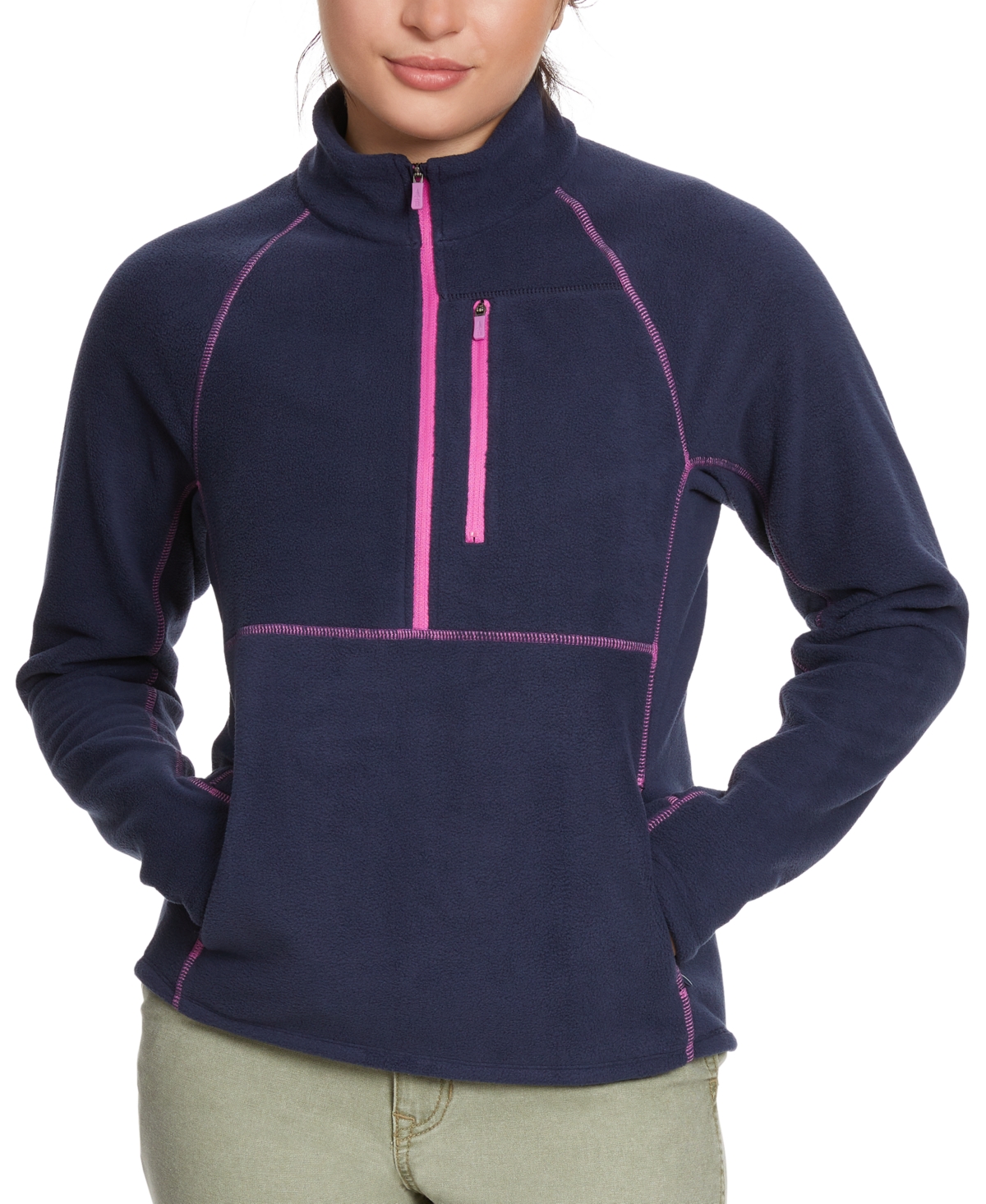 Bass Outdoor Women's Half-Zip Long-Sleeve Fleece