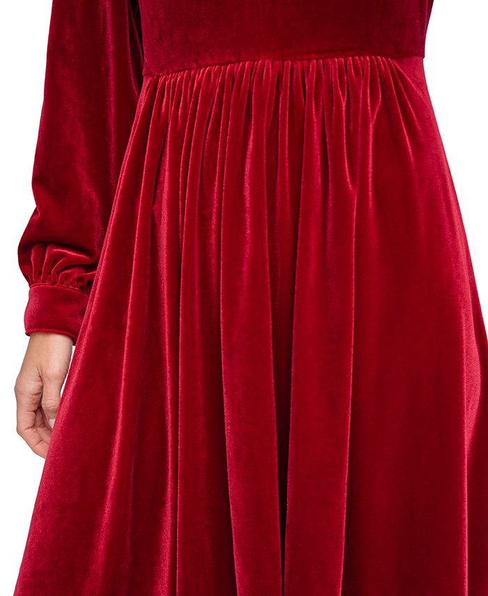 Calvin klein red velvet dress sales