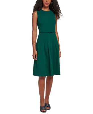 Calvin Klein Petite Sleeveless Fit Flare Dress Macy s