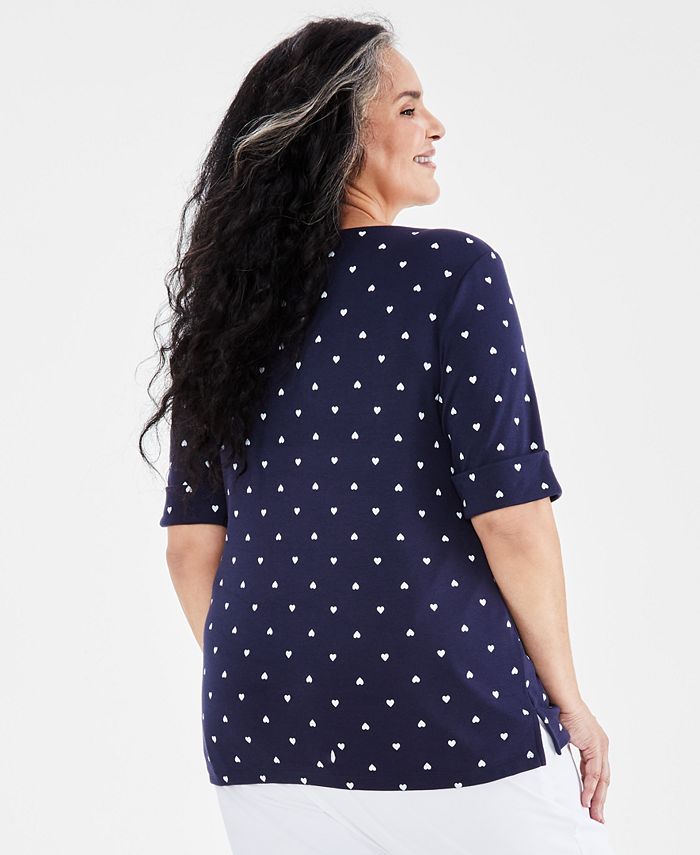 macy's elbow sleeve top