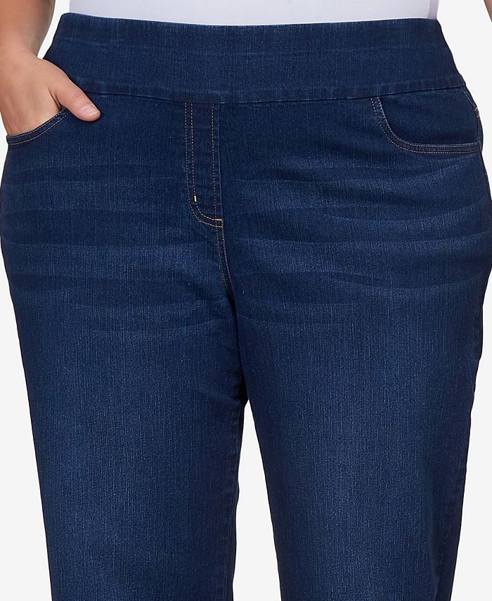 Alfred Dunner Plus Size Autumn Weekend Pull On Super Stretch Denim ...