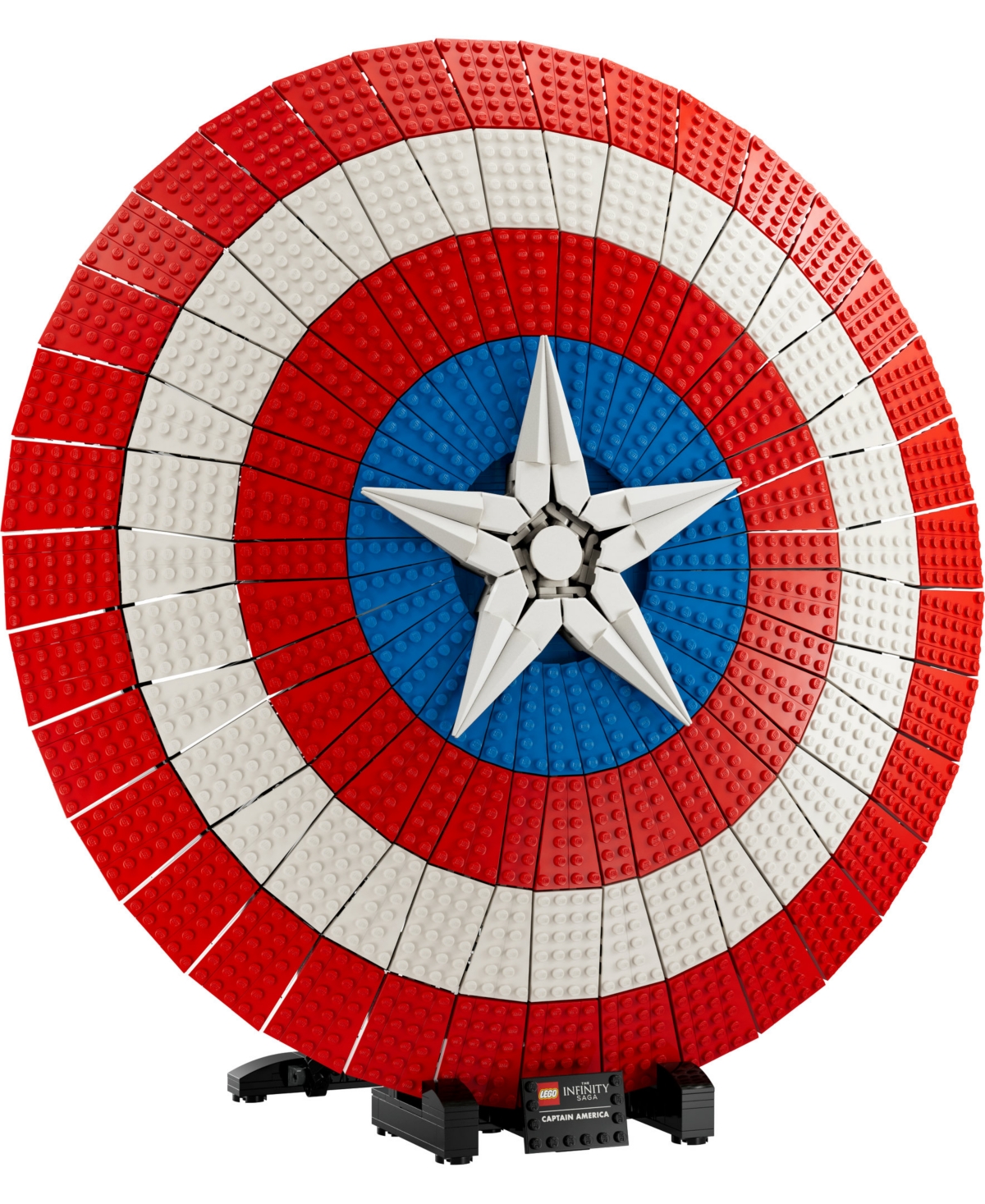 Shop Lego Super Heroes Marvel 76262 Toy Captain America Shield Building Set In Multicolor
