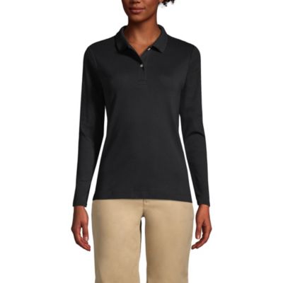 Women's Long Sleeve Feminine Fit Interlock Polo Shirt