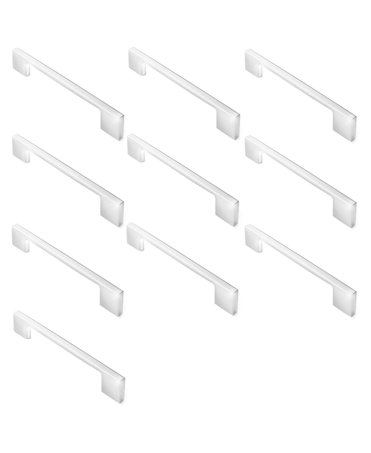 Cauldham 10 Pack Solid Kitchen Cabinet Pulls Handles (5