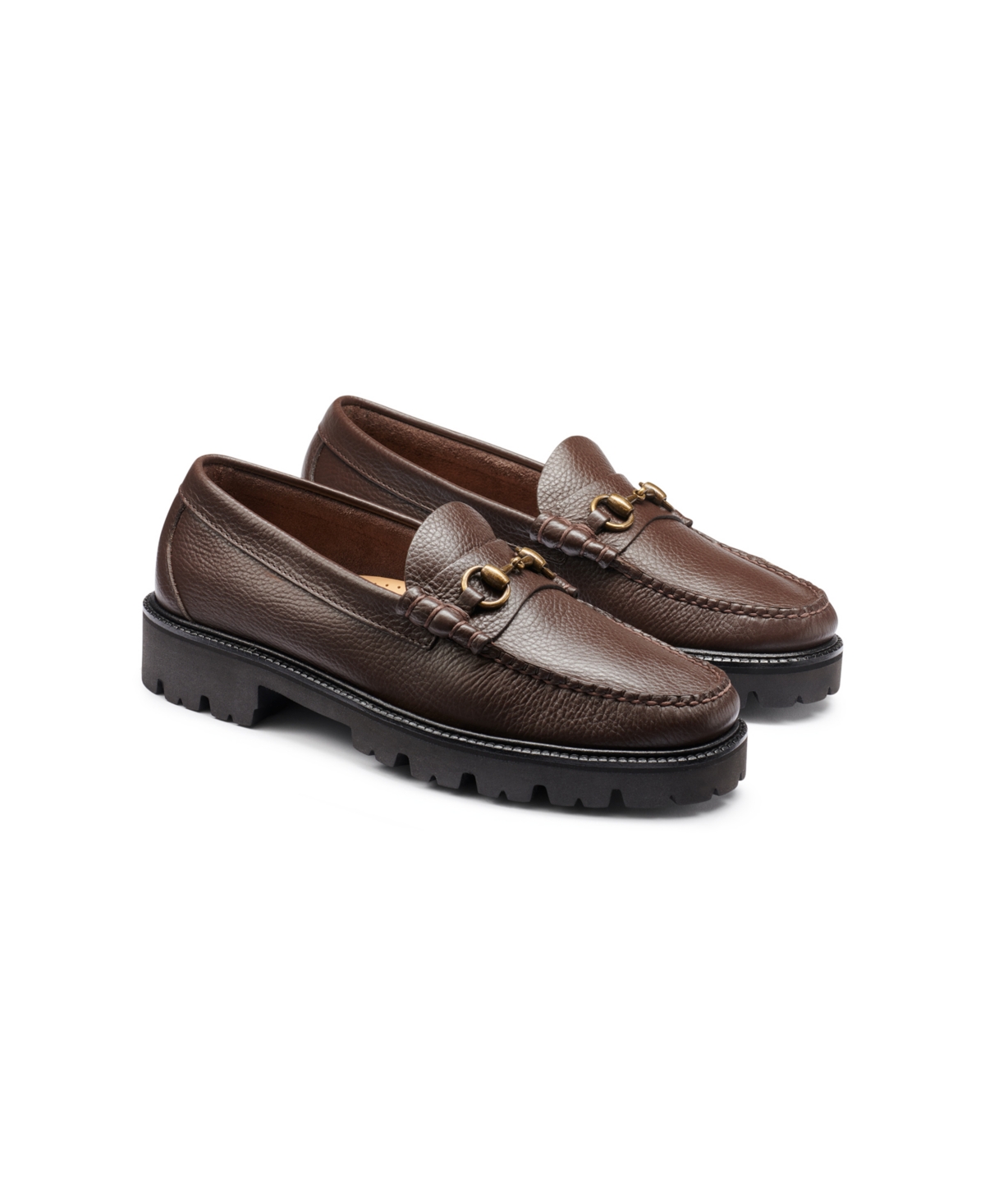 Gh Bass G.h.bass Men's Lincoln Bit Lug Weejuns Slip On Loafers In Brown