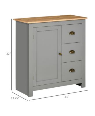 Modern Kitchen Sideboard Storage Cabinet with 3 Drawers,