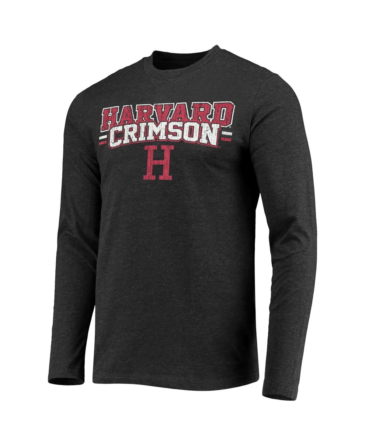 Concepts Sport Crimson/heathered Charcoal Harvard Crimson Meter Long Sleeve T-shirt & Pants Sleep Se In Crimson,heathered Charcoal