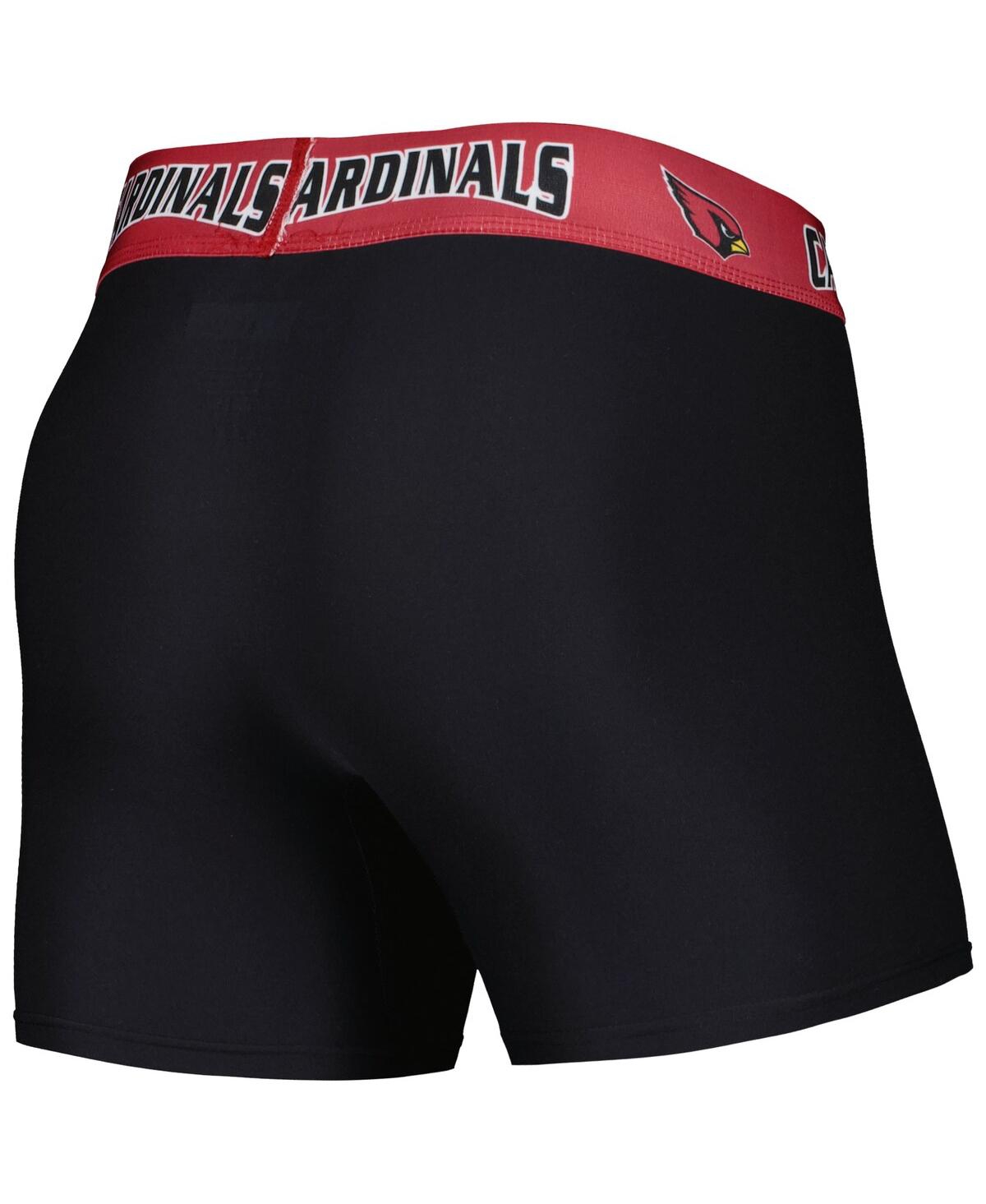 Shop Concepts Sport Men's  Black, Cardinal Arizona Cardinals 2-pack Boxer Briefs Set In Black,cardinal