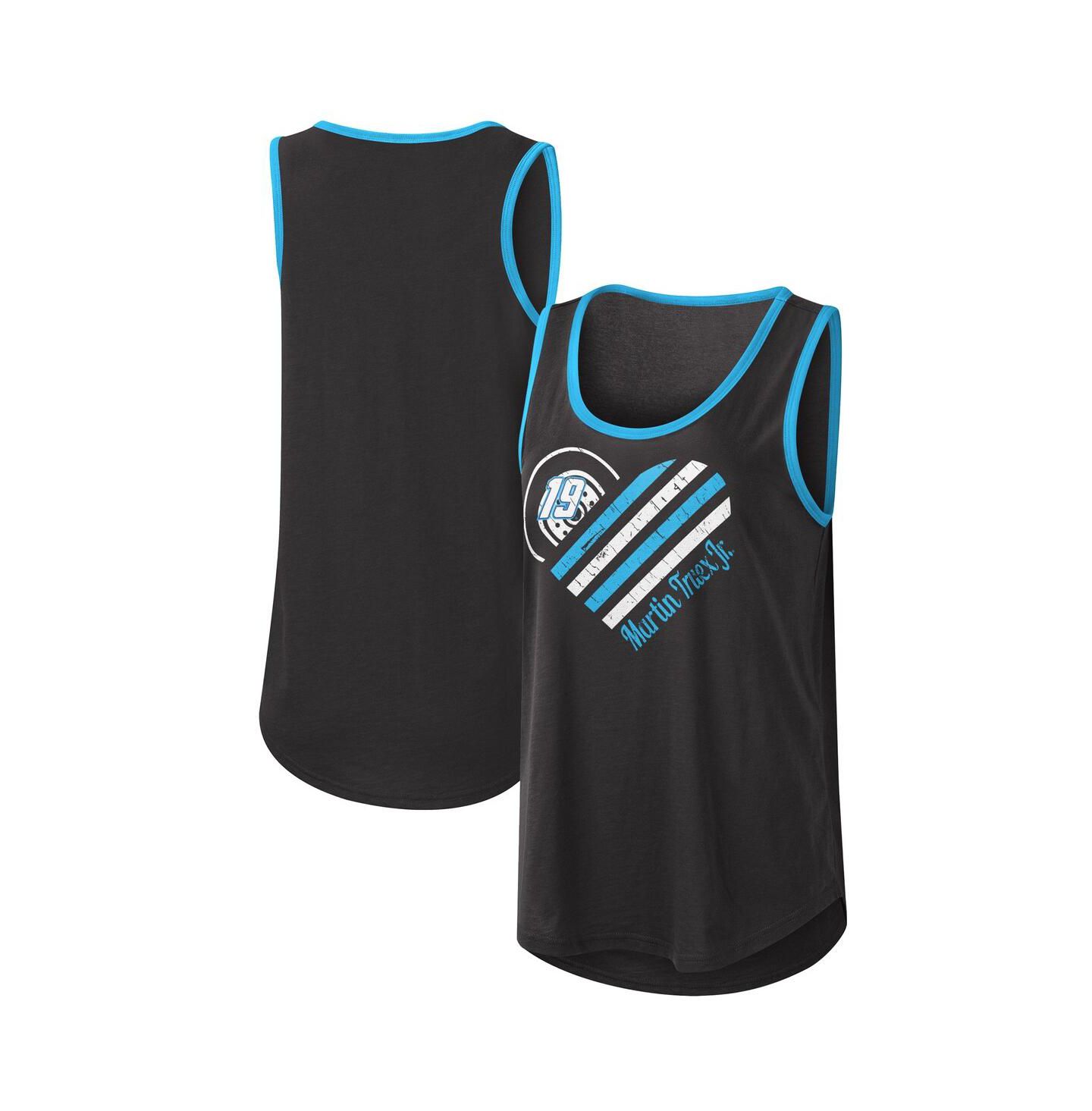 Женский топ G-III 4Her by Carl Banks Black Martin Truex Jr A Game Scoop Neck — фото 1